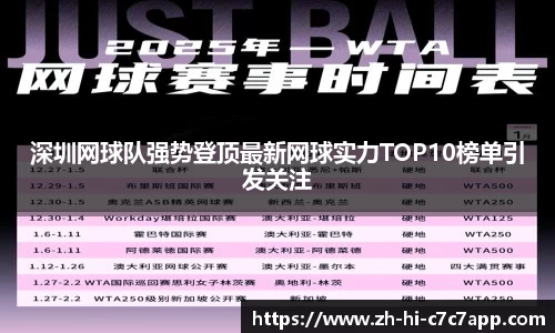 深圳网球队强势登顶最新网球实力TOP10榜单引发关注